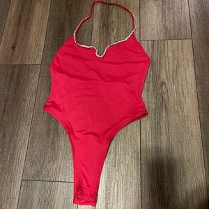 SHEIN BODYSUIT SIZE4 Halter Bejeweled